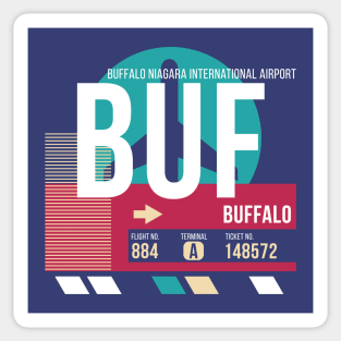 Buffalo, New York (BUF) Airport Code Baggage Tag Sticker